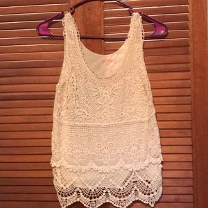 Cream Lace Tank